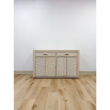 Load image into Gallery viewer, Vintage Coastal Lightwash Blonde Pencil Reed Rattan Sideboard, Buffet, Credenza