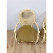 Load image into Gallery viewer, Pair of Vintage Fairfield Cane Back Chairs French Provincial Regency Accent
