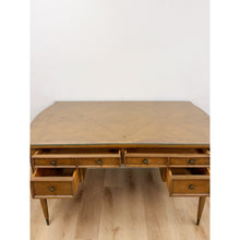 Load image into Gallery viewer, American of Martinsville Vintage MCM Desk w/ Glass Top Four Drawers Transitional