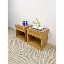 Load image into Gallery viewer, Thomasville Blonde Oak Nightstand Pair Vintage Drawers Storage 22" Wide