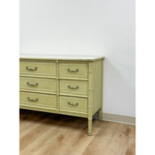 Load image into Gallery viewer, Vintage Dresser Henry Link Green Nine Drawer Bali Hai Coastal Hollywood Regency
