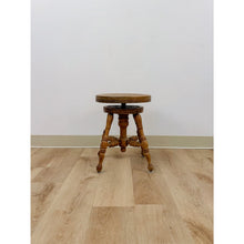 Load image into Gallery viewer, Adjustable Height Piano Stool Vintage Light Wood Music Room Vanity Seating