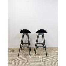 Load image into Gallery viewer, Rare Erik Buch MCM Teak Barstool Pair Danish Modern Vintage Collector Find