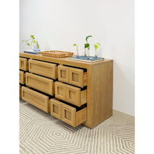 Load image into Gallery viewer, Thomasville Blonde Oak 9-Drawer Dresser Vintage Bedroom Storage MCM Dresser