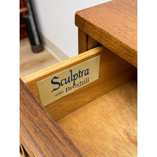 Load image into Gallery viewer, Vintage Dresser Broyhill Sculptra MCM Six Drawer Lowboy Bronze Walnut 1960s