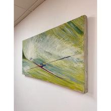 Load image into Gallery viewer, Vintage Oil Painting Kayaker Expressionist Canvas Gestural J. Zuill Signed