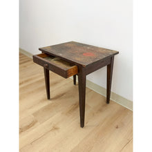 Load image into Gallery viewer, Antique Rustic Distressed Walnut End Table Vintage Accent Side Table