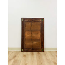 Load image into Gallery viewer, Vintage MCM Walnut Burlwood Tiger Oak Wall Mirror Antique Frame Hanging Mirror