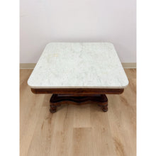 Load image into Gallery viewer, Antique Mahogany Marble Top Coffee Table Traditional Square Living Room