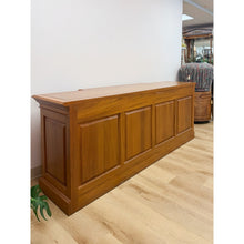 Load image into Gallery viewer, Antique Style Oak Office Credenza with Locking Doors and Finished Back
