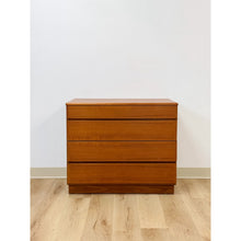 Load image into Gallery viewer, Vintage MCM Danish Modern Teak Four Drawer Chest, Dresser, Bedroom Storage