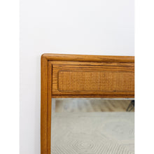 Load image into Gallery viewer, Lane Perception MCM Cane Mirror Vintage Mid-Century Rare Wall Mirror