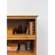 Load image into Gallery viewer, Antique Oak Four-Piece Barrister Cabinet with Glass Flip-Up Doors for Library
