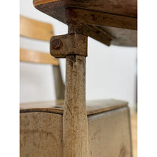 Load image into Gallery viewer, Antique Industrial Kids School Desk Adjustable Vintage Cast Iron Wood