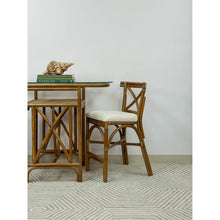 Load image into Gallery viewer, Vintage Rattan Bistro Set Counter Height Bar Stools Table Coastal Honeymoon Set