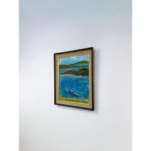 Load image into Gallery viewer, Original Framed Sailboat Oil Painting Signed Esther Evans 1968, Coastal Nautical