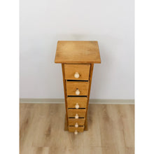 Load image into Gallery viewer, Vintage Pine Six Drawer Narrow Vertical Apothecary Cabinet Storage