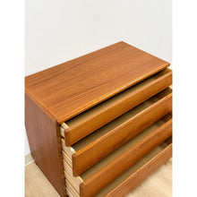 Load image into Gallery viewer, Vintage MCM Danish Modern Teak Four Drawer Chest, Dresser, Bedroom Storage