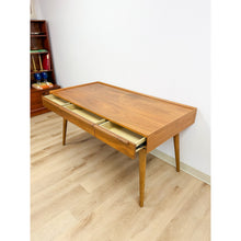 Load image into Gallery viewer, Crate and Barrel MCM Executive Desk Three Drawers Home Office Table