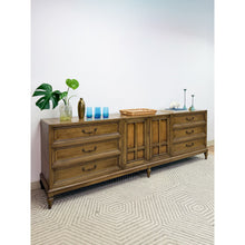 Load image into Gallery viewer, MCM Modular Three Piece Buffet Console Server Vintage Grey Green Server