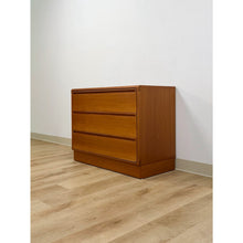 Load image into Gallery viewer, Teak Mid-Century Danish Dresser Torring Mobelfabrik Three Drawer Soft Close