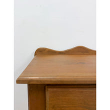 Load image into Gallery viewer, Pair of Rustic Pine Nightstands Drawer Arched Cabinet Door Scalloped European