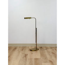 Load image into Gallery viewer, Solid Brass Floor Lamp Adjustable Vintage MCM Hollywood Regency Reading Light