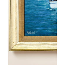 Load image into Gallery viewer, Buster Hall Bahamian Fishing Boat Original Painting Signed 1984 Coastal Nautical