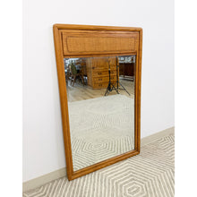 Load image into Gallery viewer, Lane Perception MCM Cane Mirror Vintage Mid-Century Rare Wall Mirror