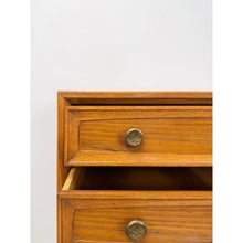 Load image into Gallery viewer, Heritage MCM Tallboy Dresser Brutalist Brass Pulls Vintage Mid-Century Modern