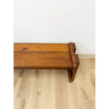 Load image into Gallery viewer, Handmade Rustic Coastal Pine Bench, Walnut Stained Walnut, Farmhouse, Primitive