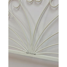Load image into Gallery viewer, Pair of White Wrought Iron Twin Headboards French Country Farmhouse Whimsical