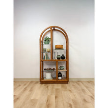 Load image into Gallery viewer, Danish MCM Bentwood Display Shelf Glass Shelves Vintage Etagere Bookcase