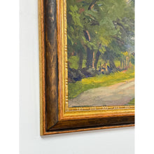 Load image into Gallery viewer, Impressionist Landscape Ralph L. Senecal Signed Oil Board Rural Road Framed