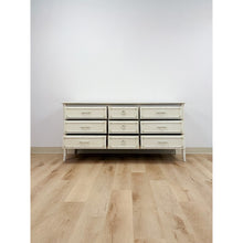 Load image into Gallery viewer, Vintage Thomasville Paoletti Faux Bamboo 9 Drawer Dresser White Hollywood Regency
