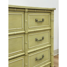 Load image into Gallery viewer, Vintage Dresser Henry Link Green Nine Drawer Bali Hai Coastal Hollywood Regency