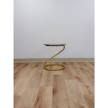Load image into Gallery viewer, Round Brass Angular End Table Milo Baughman Style Postmodern Vintage MCM