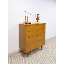 Load image into Gallery viewer, Stanley Blonde Tallboy Dresser Mid-Century Wood Bedroom Storage 36" Wide