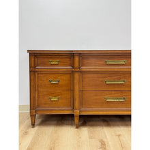 Load image into Gallery viewer, Vintage Dresser Drexel Transitional MCM Nine Drawer Lowboy Brass Handles
