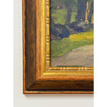Load image into Gallery viewer, Impressionist Landscape Ralph L. Senecal Signed Oil Board Rural Road Framed