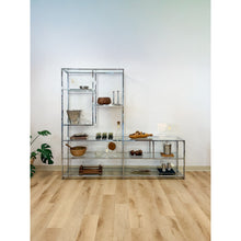 Load image into Gallery viewer, Rare Milo Baughman Style Chrome Glass Etagere Display Shelf Vintage MCM Shelving