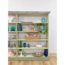 Load image into Gallery viewer, Handmade Seafoam Coastal Wood Shelf Weathered Vintage Display Storage 10 Shelves