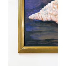 Load image into Gallery viewer, Fighting Conch Shell Still Life Original Painting Elinor White Gold Frame