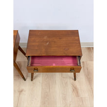 Load image into Gallery viewer, Pair of Vintage Atomic Nightstands Retro Bedside Tables MCM End Tables