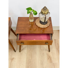 Load image into Gallery viewer, Pair of Vintage Atomic Nightstands Retro Bedside Tables MCM End Tables