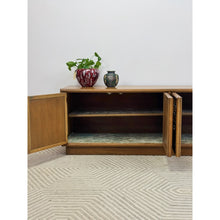 Load image into Gallery viewer, Drexel Collage MCM Low Console Lattice Door Faces Vintage Credenza Finished Back