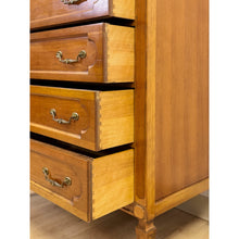 Load image into Gallery viewer, Vintage Thomasville Transitional Tallboy Dresser, Burlwood Accents, MCM Casegood