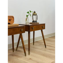 Load image into Gallery viewer, Pair of Vintage Atomic Nightstands Retro Bedside Tables MCM End Tables