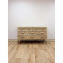 Load image into Gallery viewer, Coastal Ficks Reed Faux Bamboo Woven Nine Drawer Dresser, Wicker