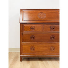 Load image into Gallery viewer, Rare Oriental Rosewood Secretary Writing Desk Fold Out Sheraton Hotel Provenance